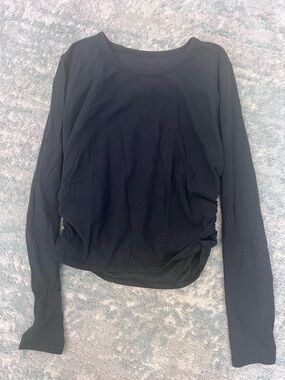 Lululemon Women’s Black Long Sleeve Ribbed Tee, Size 8/10